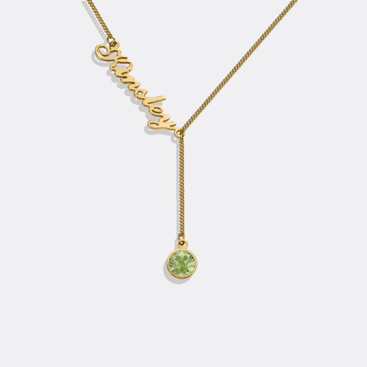 Birthstone Lariat Name Necklace - Image 30