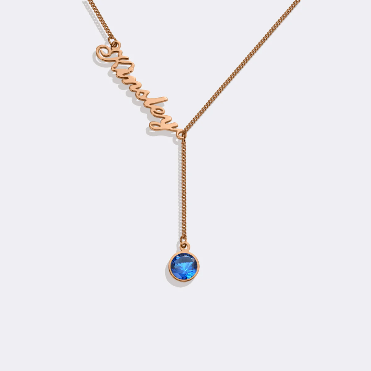 Birthstone Lariat Name Necklace - Image 35