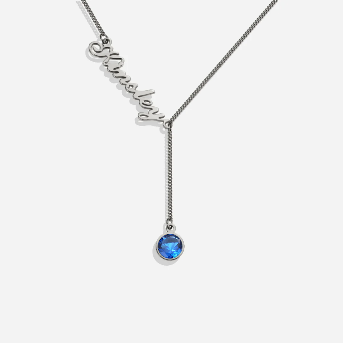 Birthstone Lariat Name Necklace - Image 36