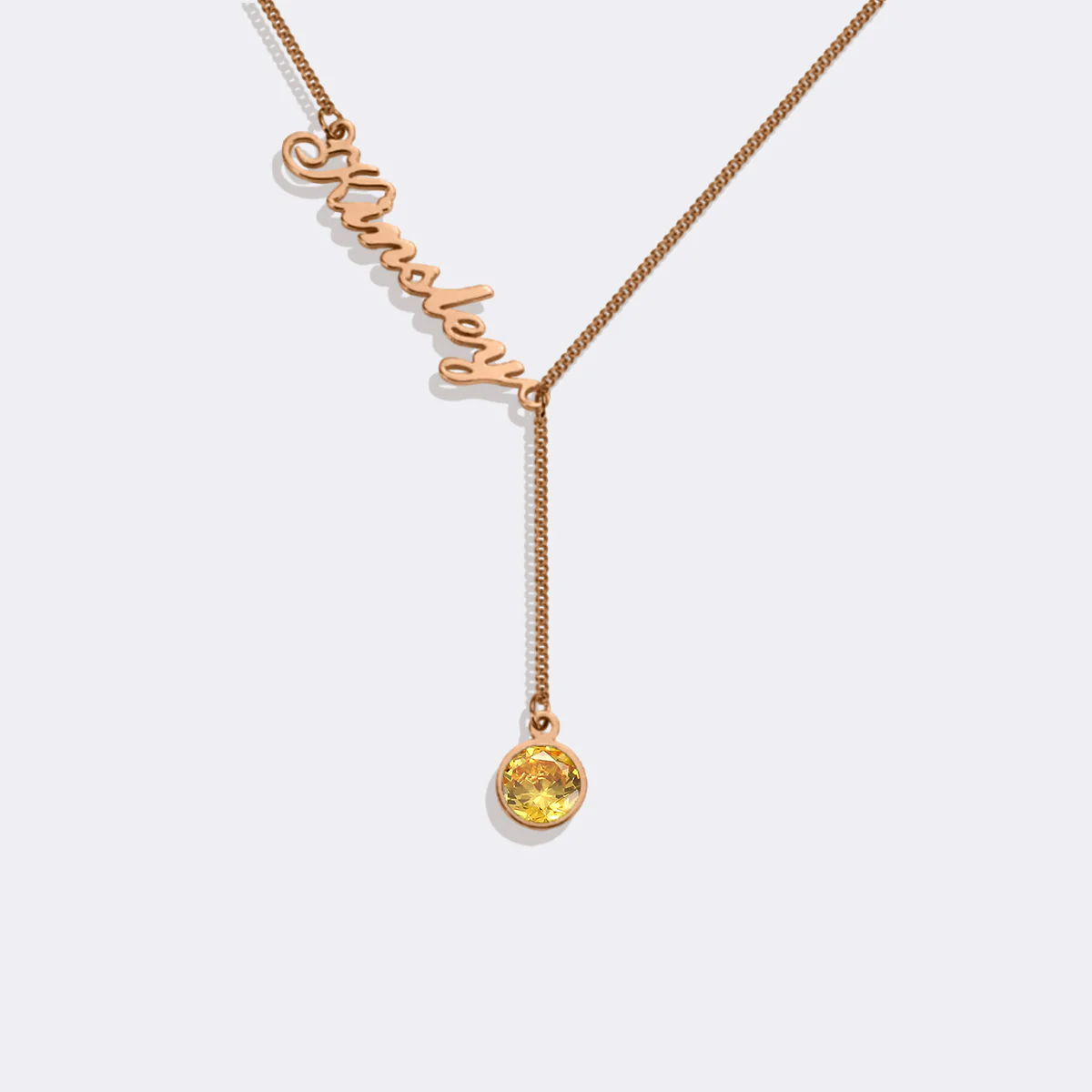 Birthstone Lariat Name Necklace - Image 38