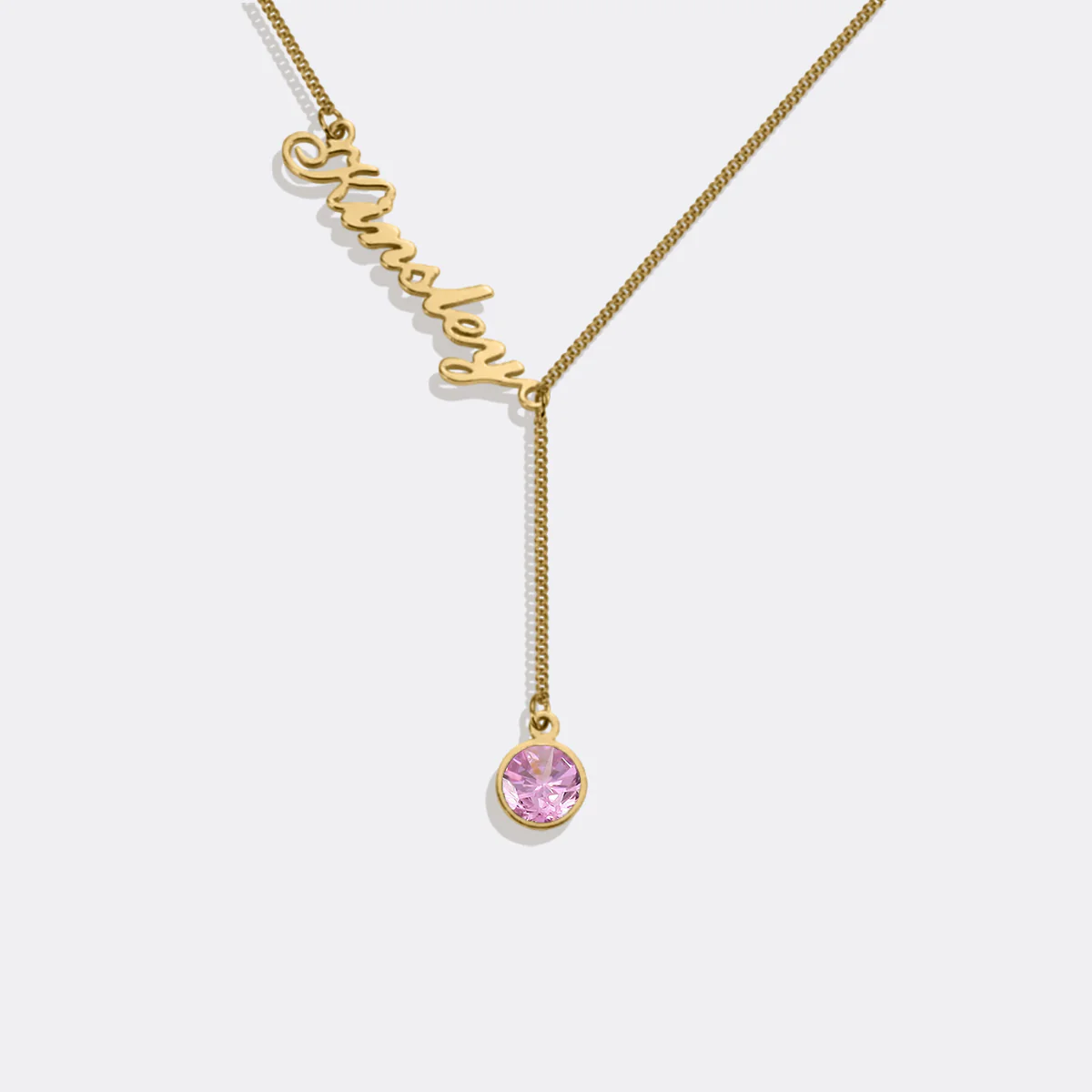 Birthstone Lariat Name Necklace - Image 43