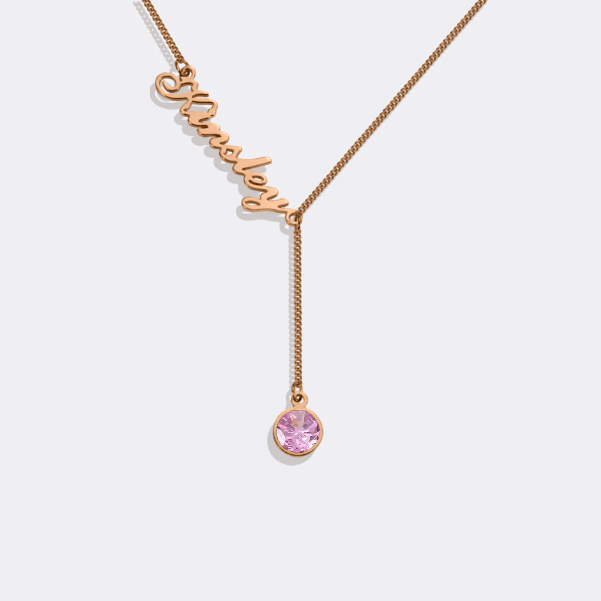 Birthstone Lariat Name Necklace - Image 44