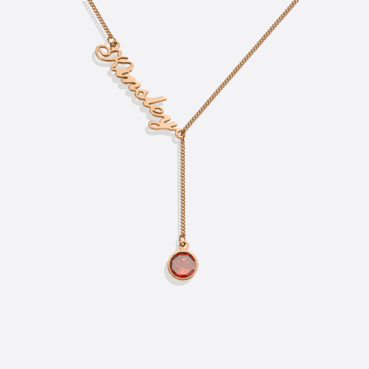 Birthstone Lariat Name Necklace - Image 8
