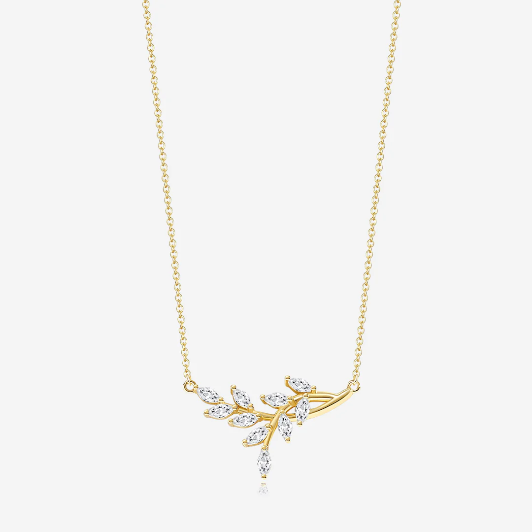 Birthstone Leaf Pendant Necklace - Image 11