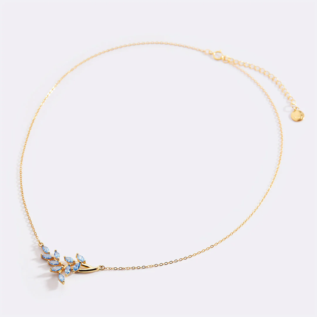 Birthstone Leaf Pendant Necklace - Image 21