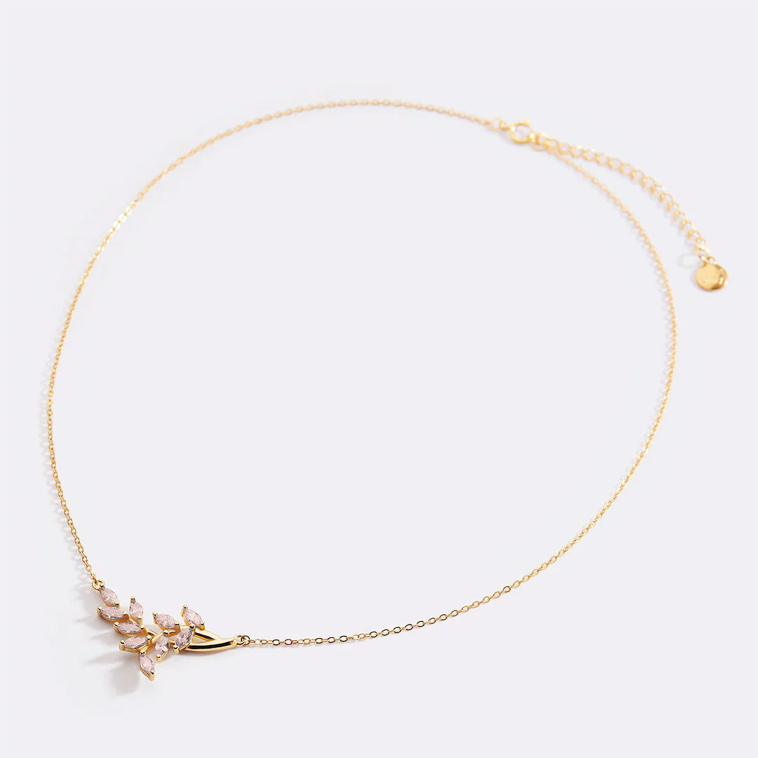 Birthstone Leaf Pendant Necklace - Image 27