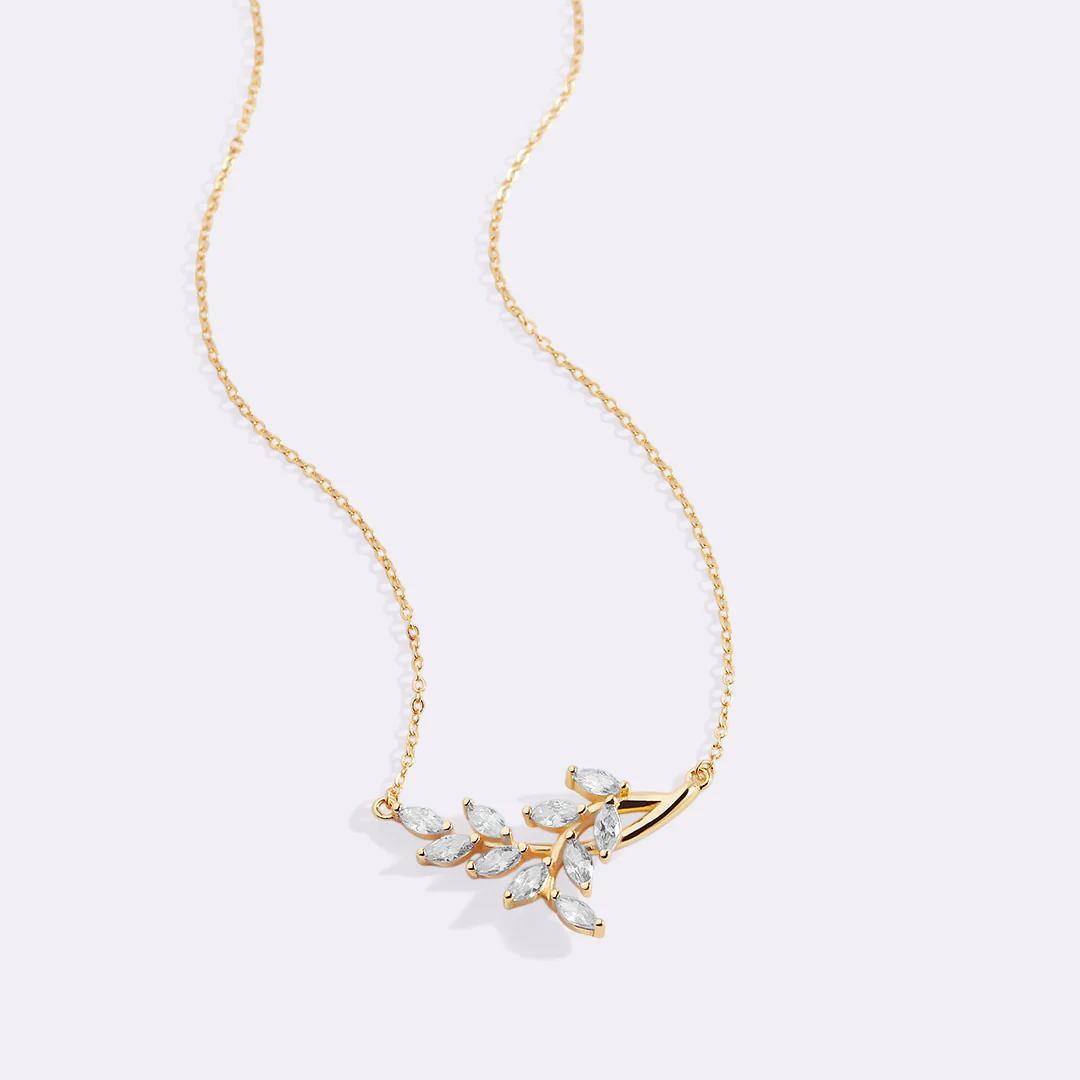 Birthstone Leaf Pendant Necklace - Image 32