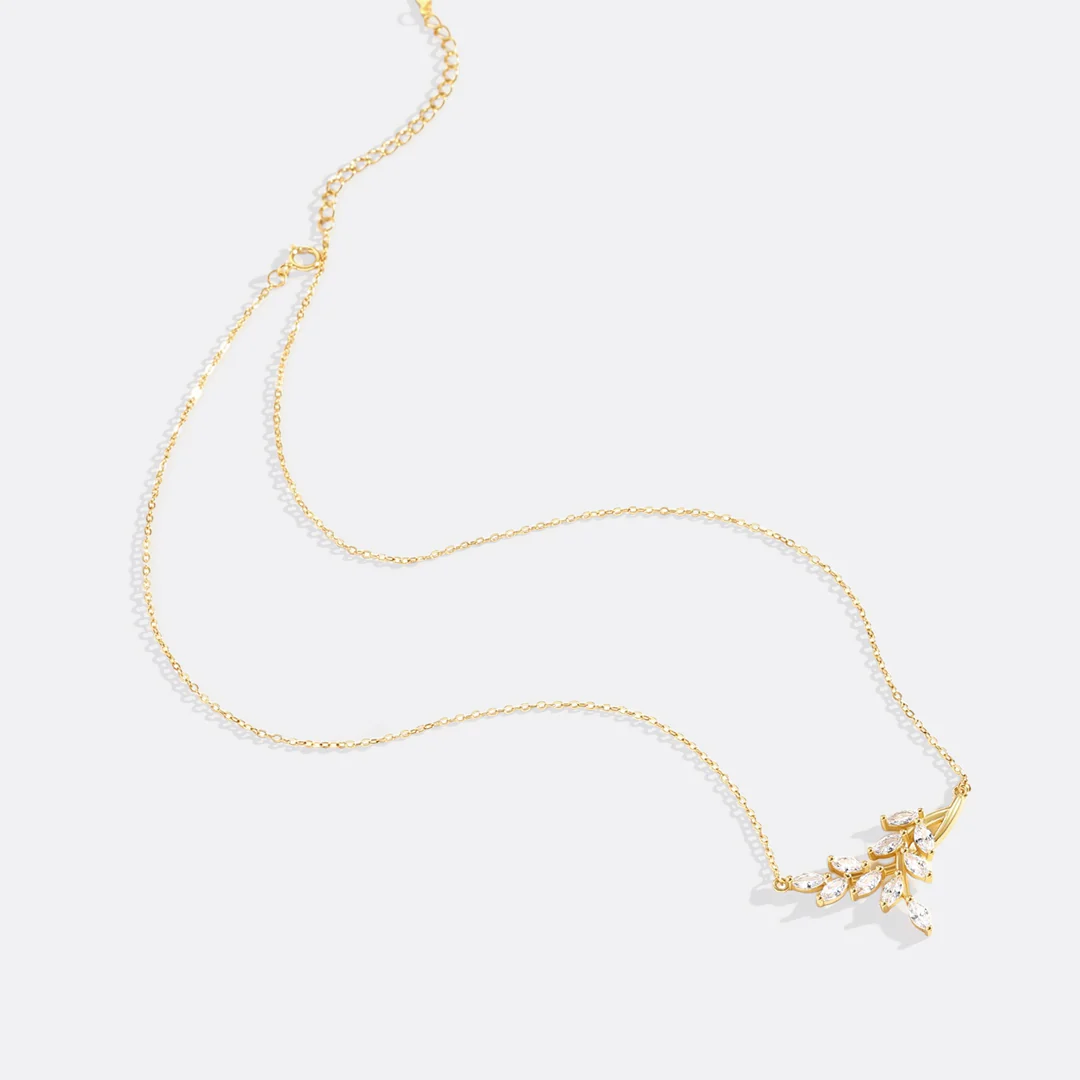 Birthstone Leaf Pendant Necklace - Image 8