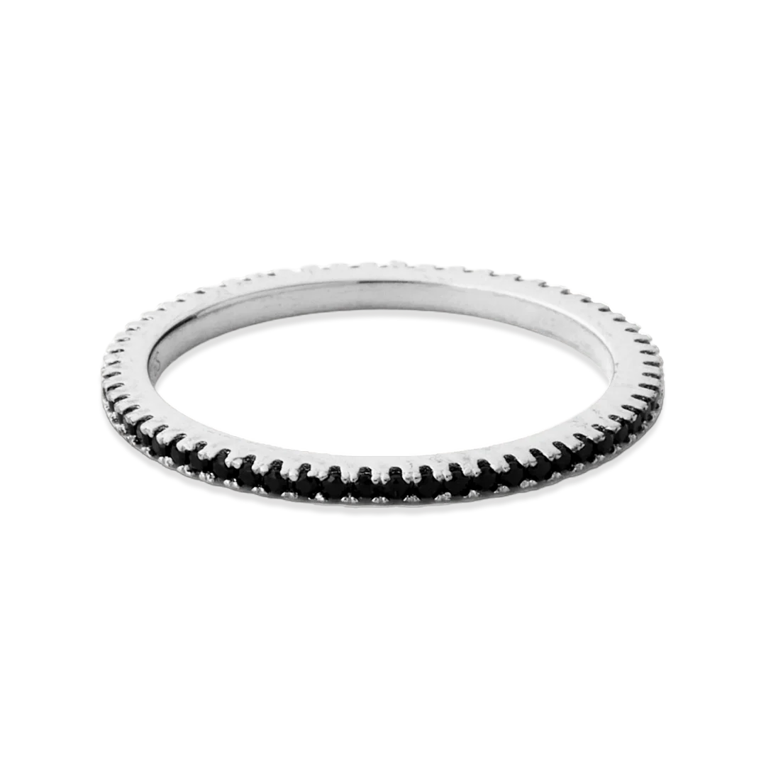 Black Diamond Eternity Stacking Ring - Image 21