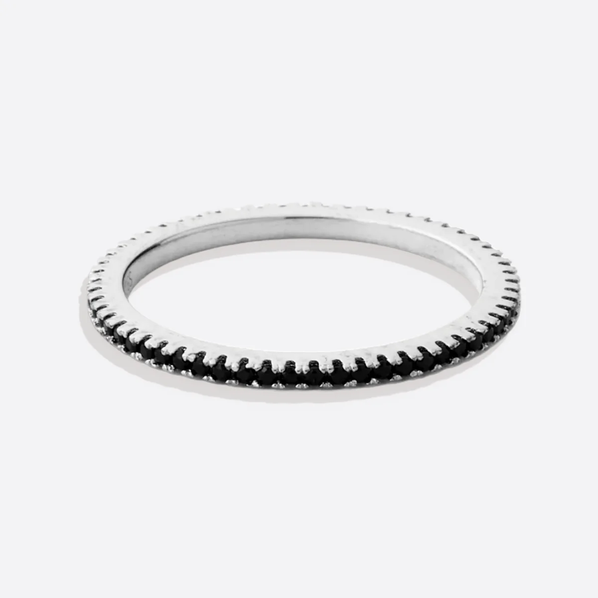 Black Diamond Eternity Stacking Ring - Image 23