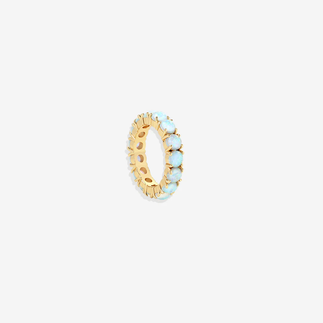 Blue Opal Eternity Ring - Image 5