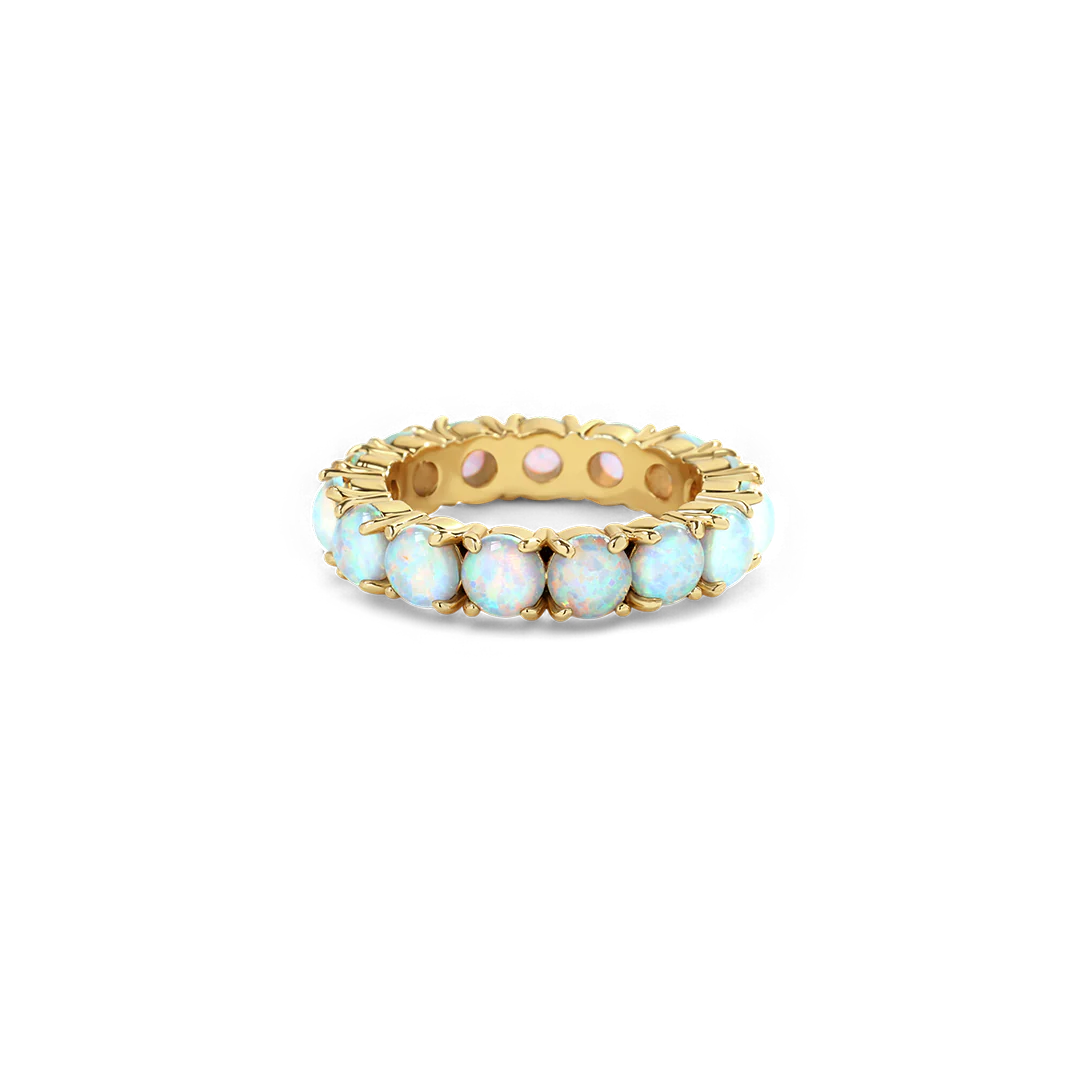 Blue Opal Eternity Ring - Image 6