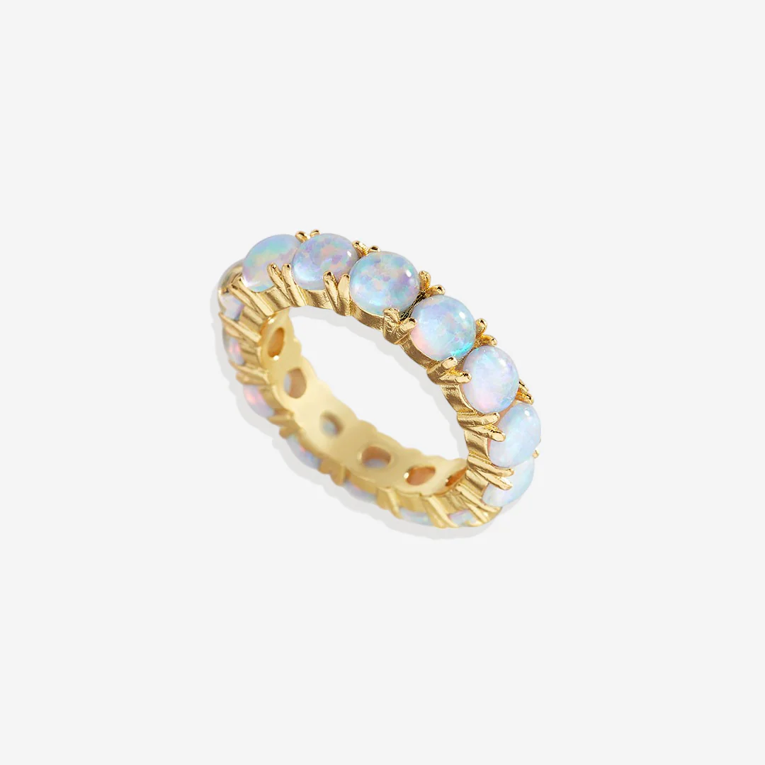 Blue Opal Eternity Ring - Image 7