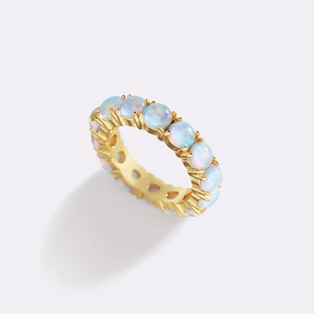 Blue Opal Eternity Ring - Image 9