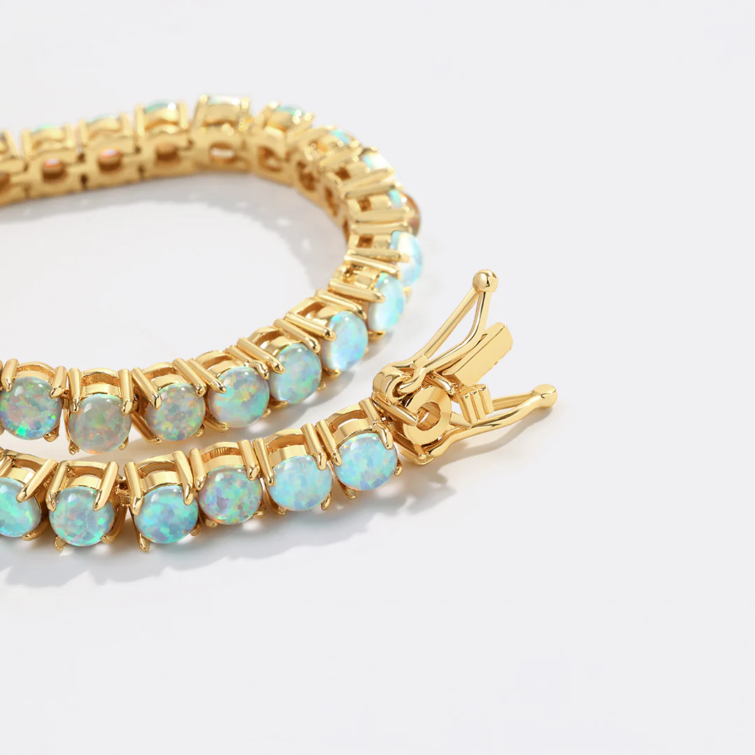 Blue Opal Tennis Bracelet - Image 13