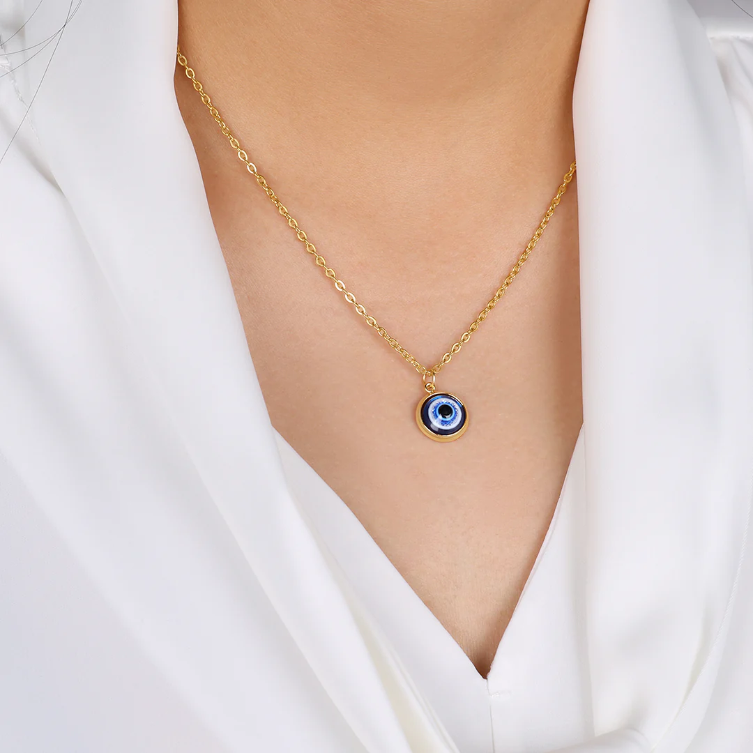Dainty Boho Evil Eye Charm Necklace - Image 15