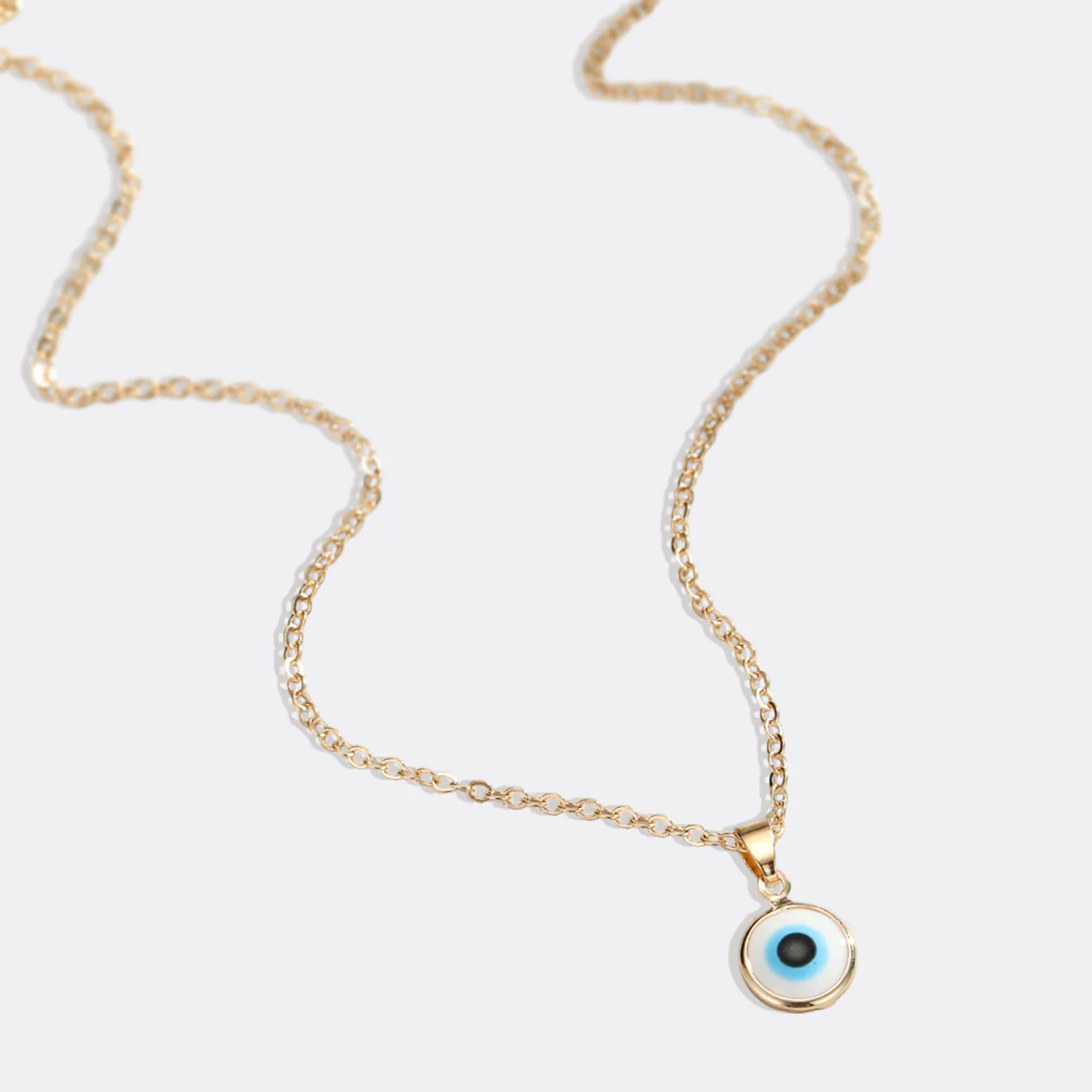 Dainty Boho Evil Eye Charm Necklace - Image 2