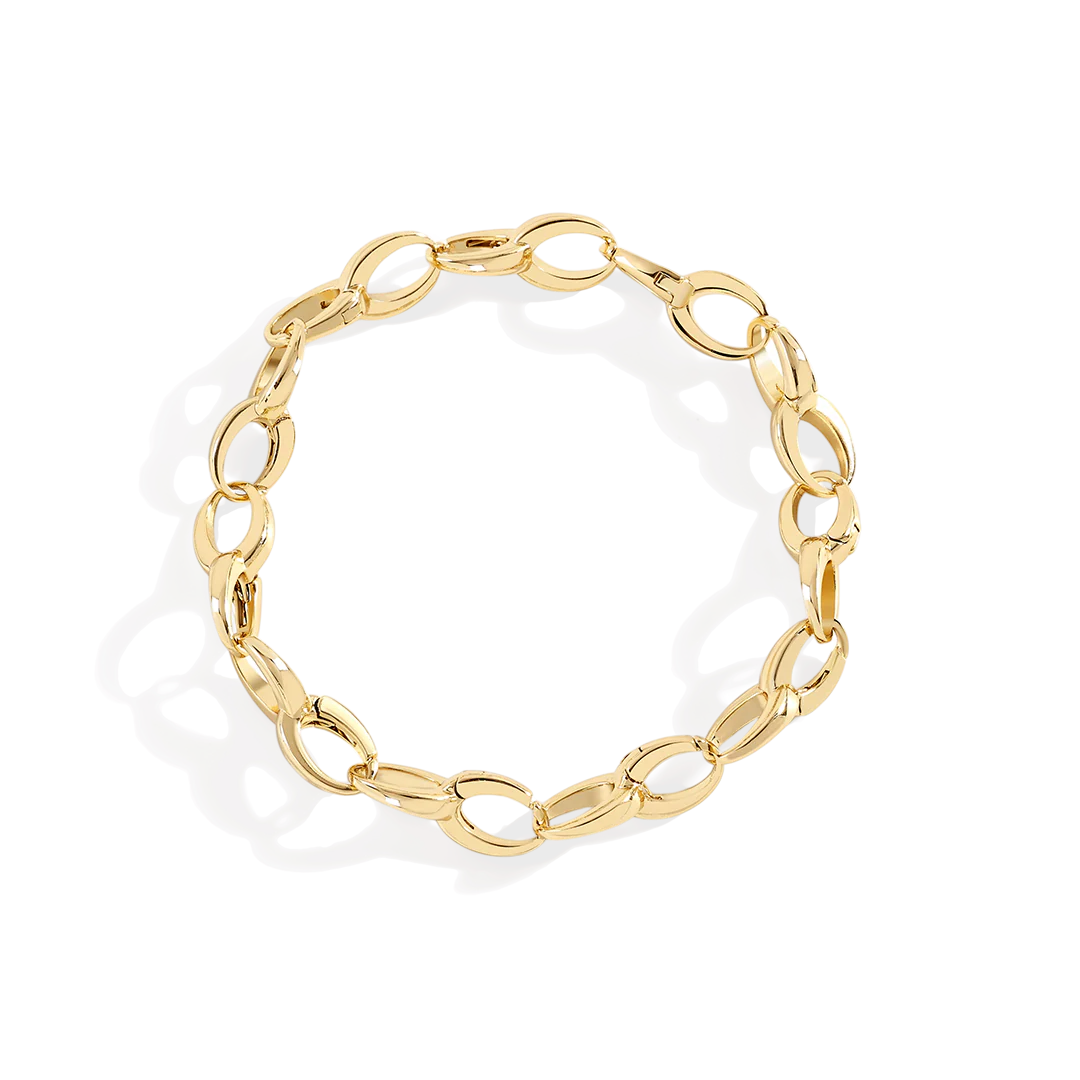 Bold Cable Link Charm Bracelet