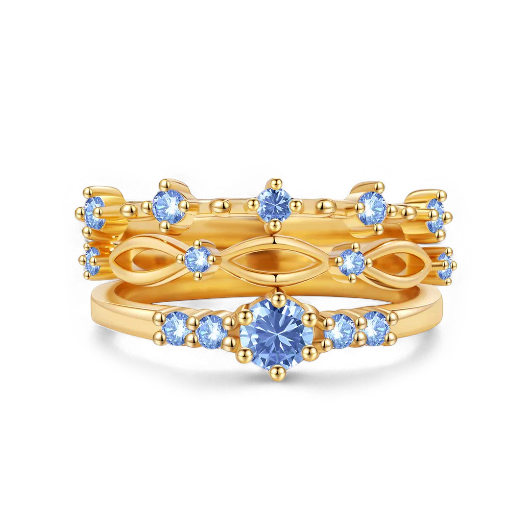 Braided Birthstone Stacking Ring Set - Image 20