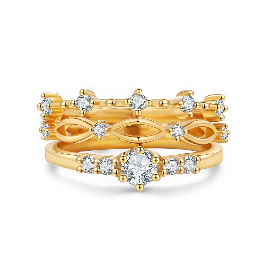 Braided Birthstone Stacking Ring Set - Image 21
