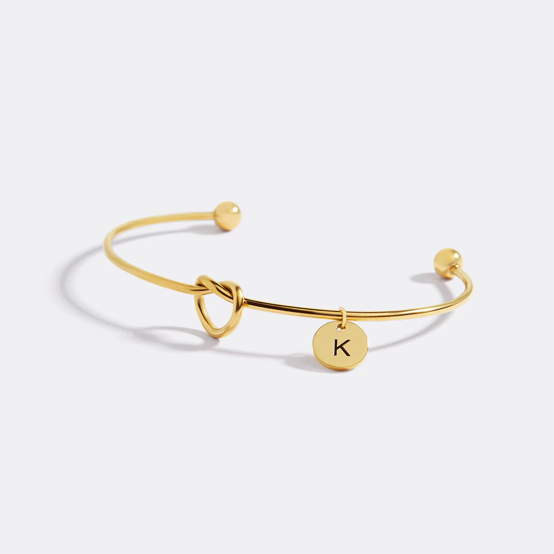 Personalized Tie the Knot Bracelet • Bridesmaid Gift Bracelet - Image 2