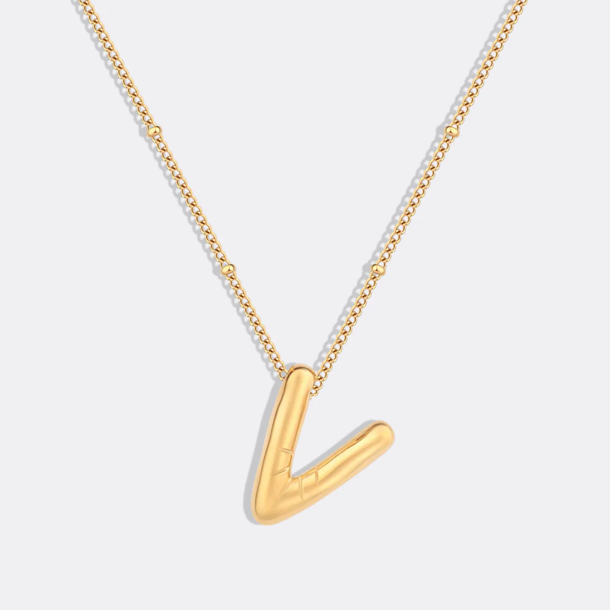 Balloon Initial Necklace with Satellite Chain - Image 29
