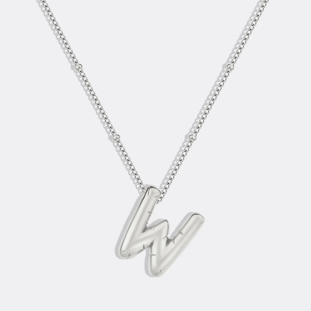 Balloon Initial Necklace with Satellite Chain - Image 38