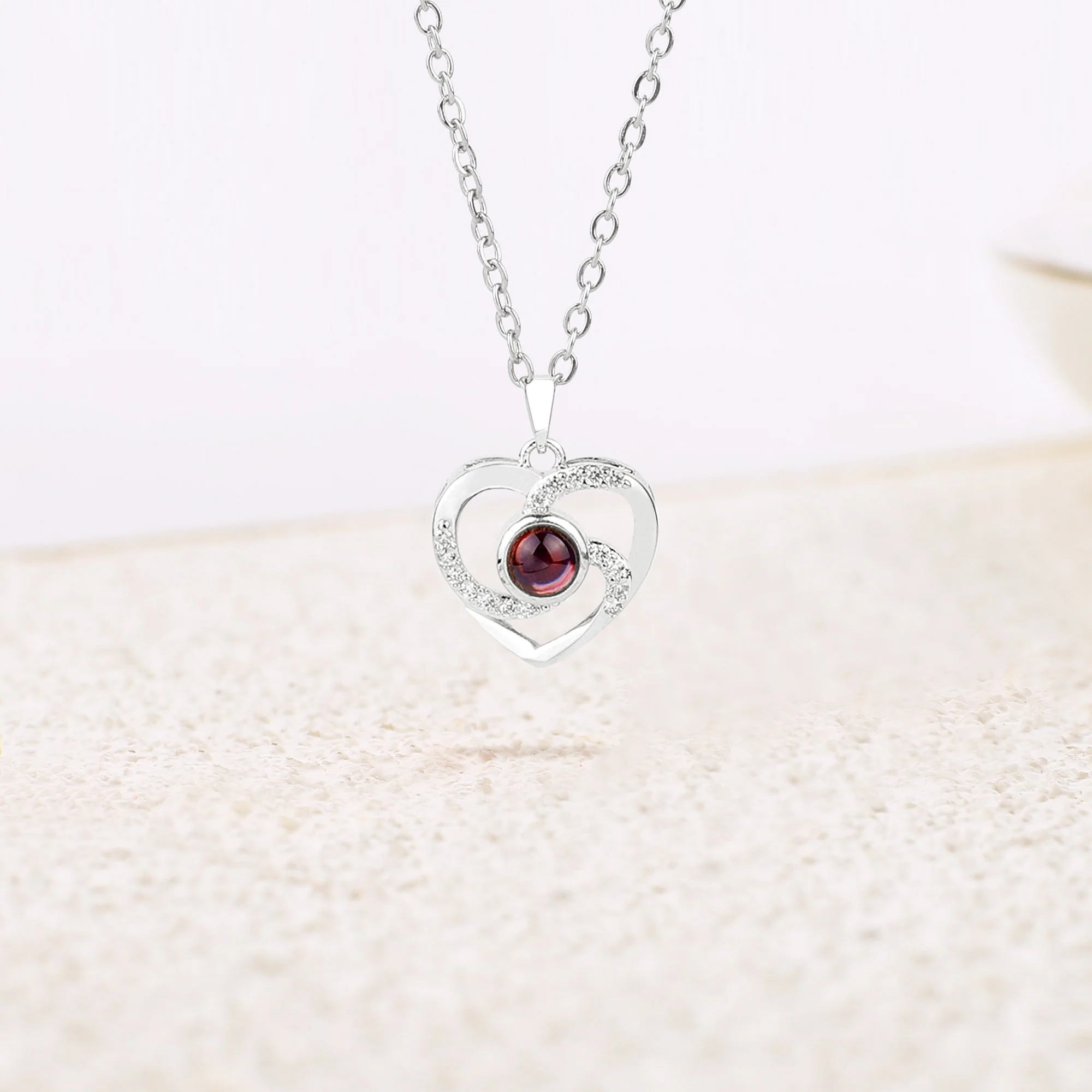 Center of My Heart Pave Photo Necklace - Image 10