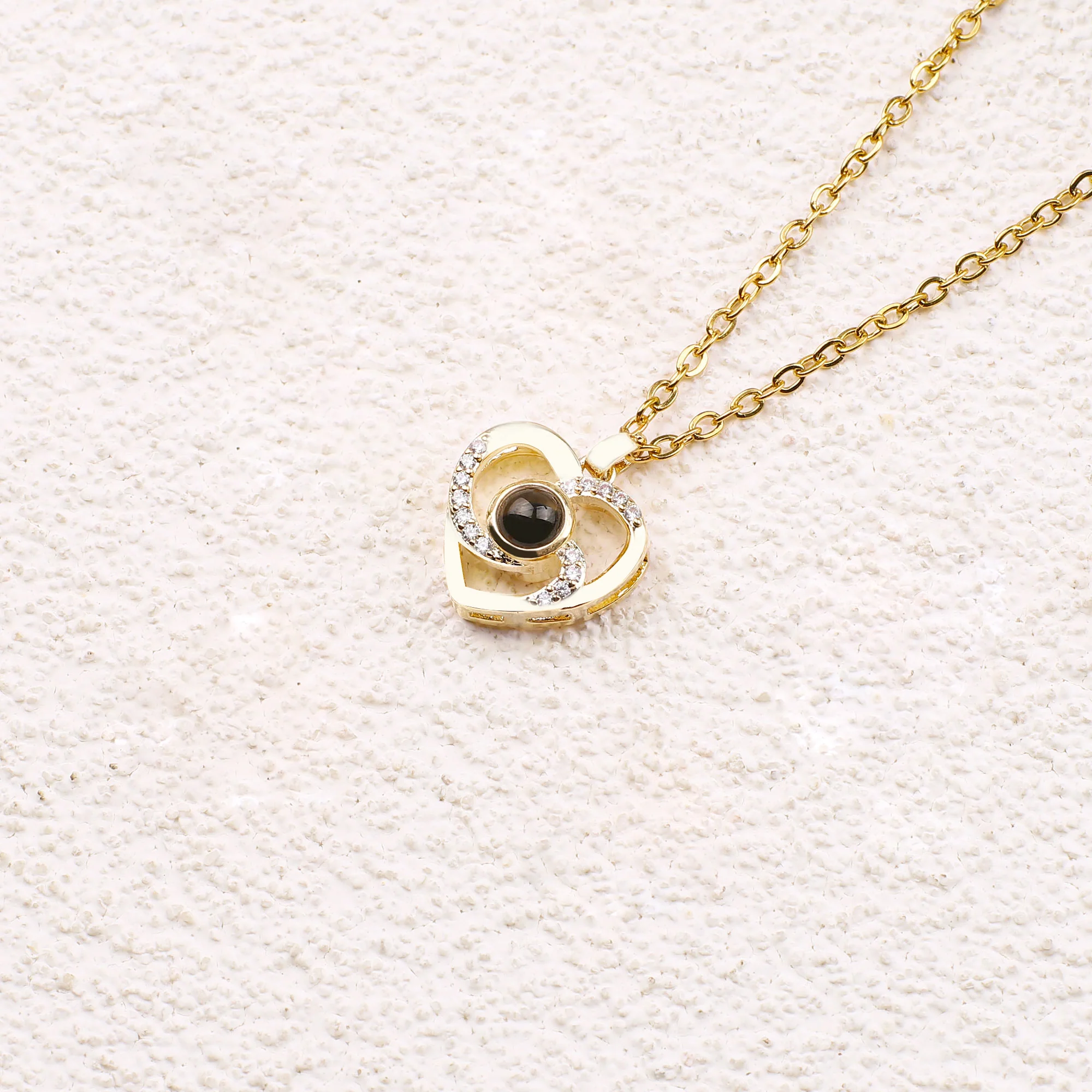 Center of My Heart Pave Photo Necklace - Image 8