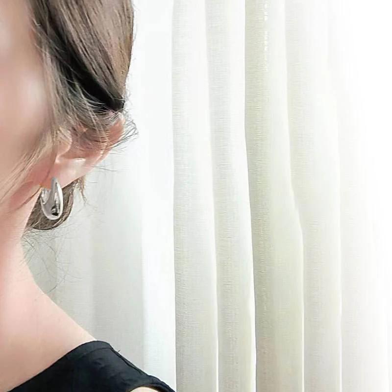 Chunky Round Dome Huggie Earrings - Image 11