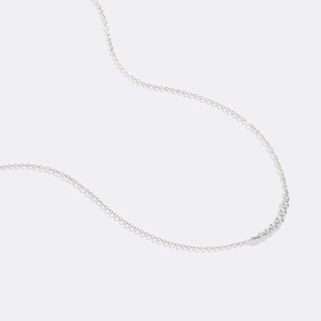 Classic Arc Diamond Necklace - Image 11
