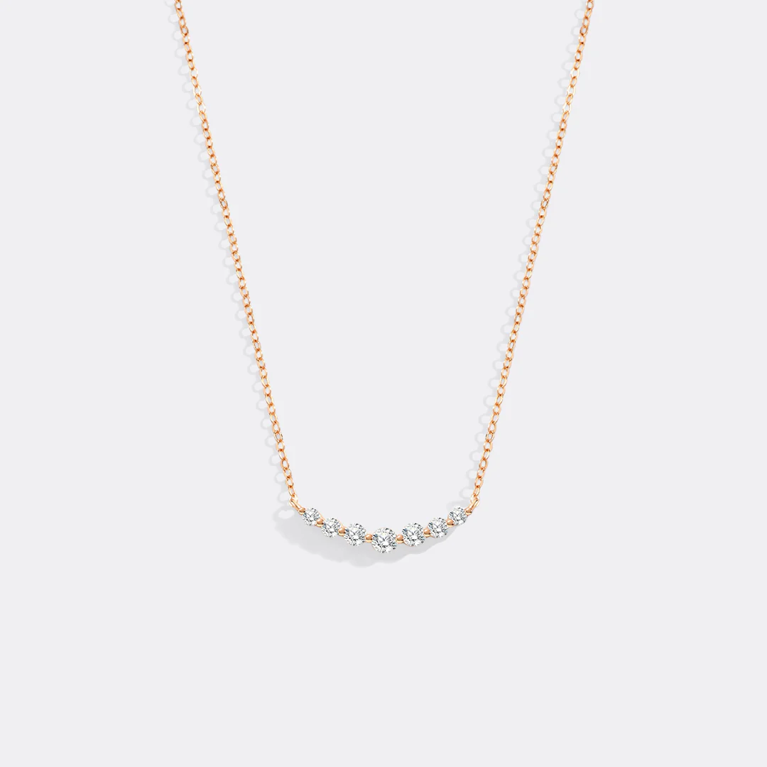 Classic Arc Diamond Necklace - Image 7