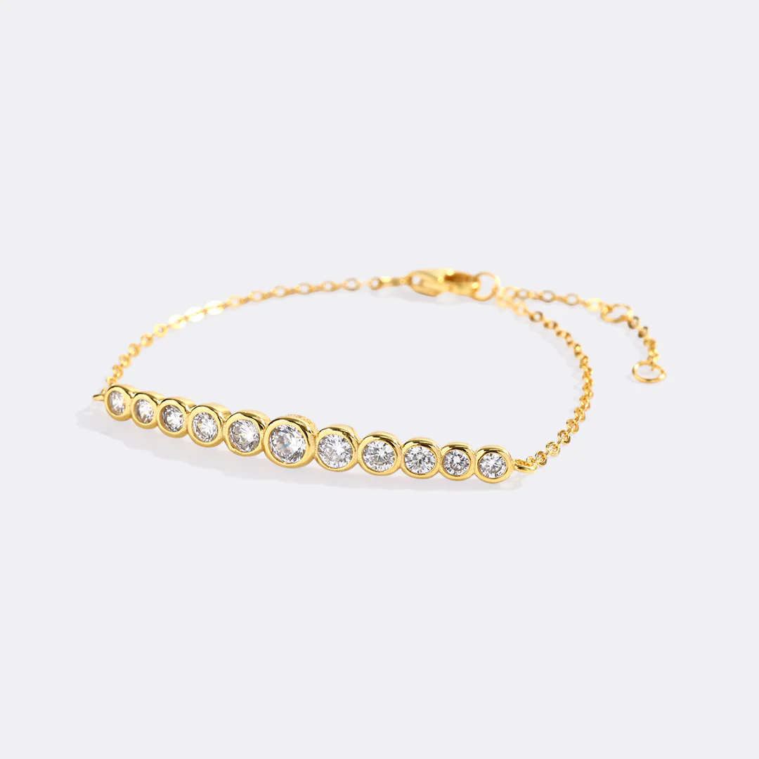 Classic Diamond Arc Bracelet - Image 3