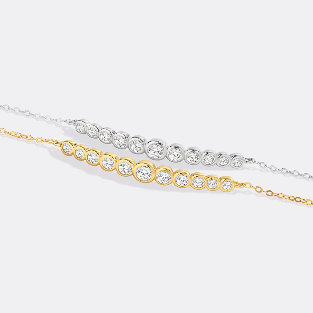 Classic Diamond Arc Bracelet - Image 5