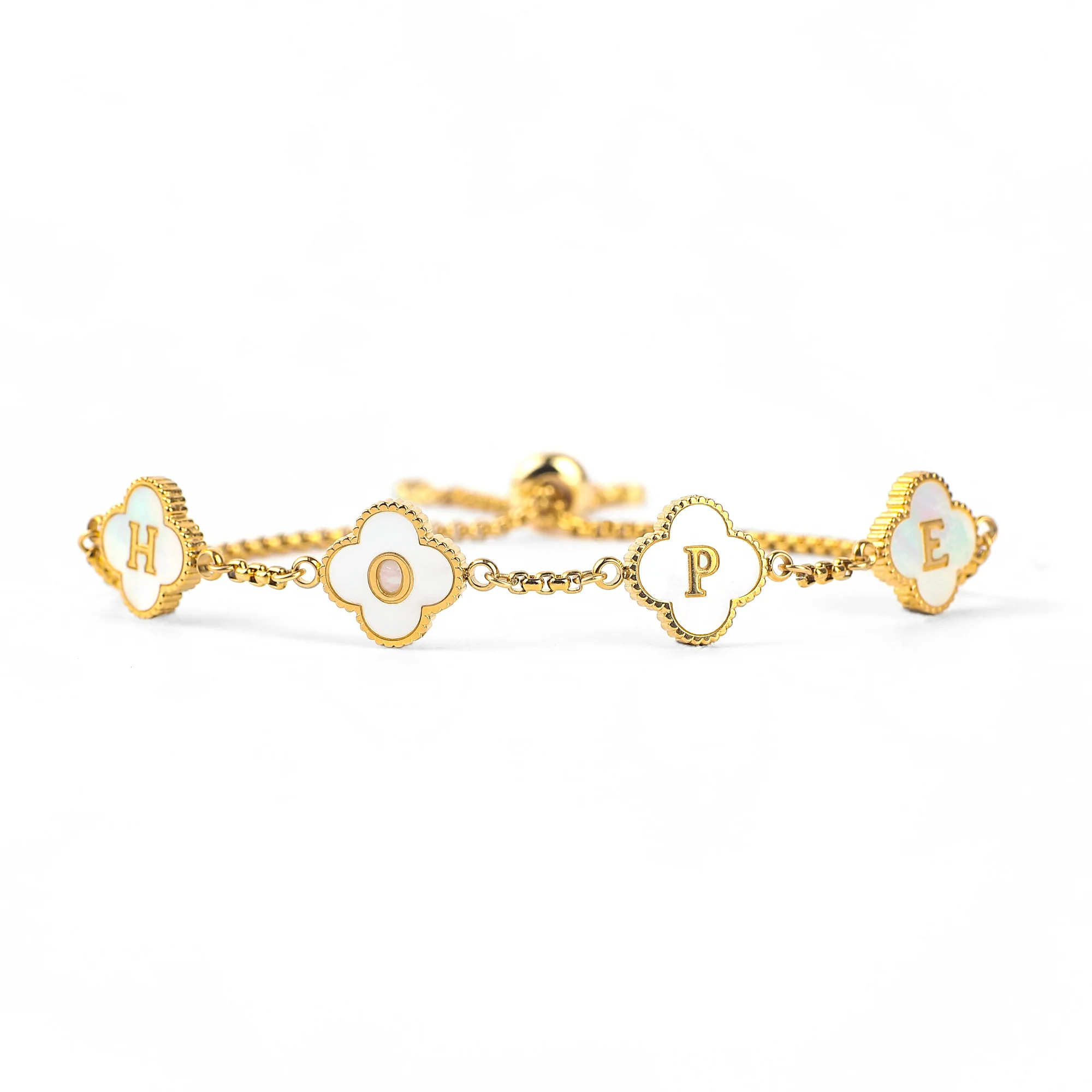 Clover Custom Name Bracelet - Image 7