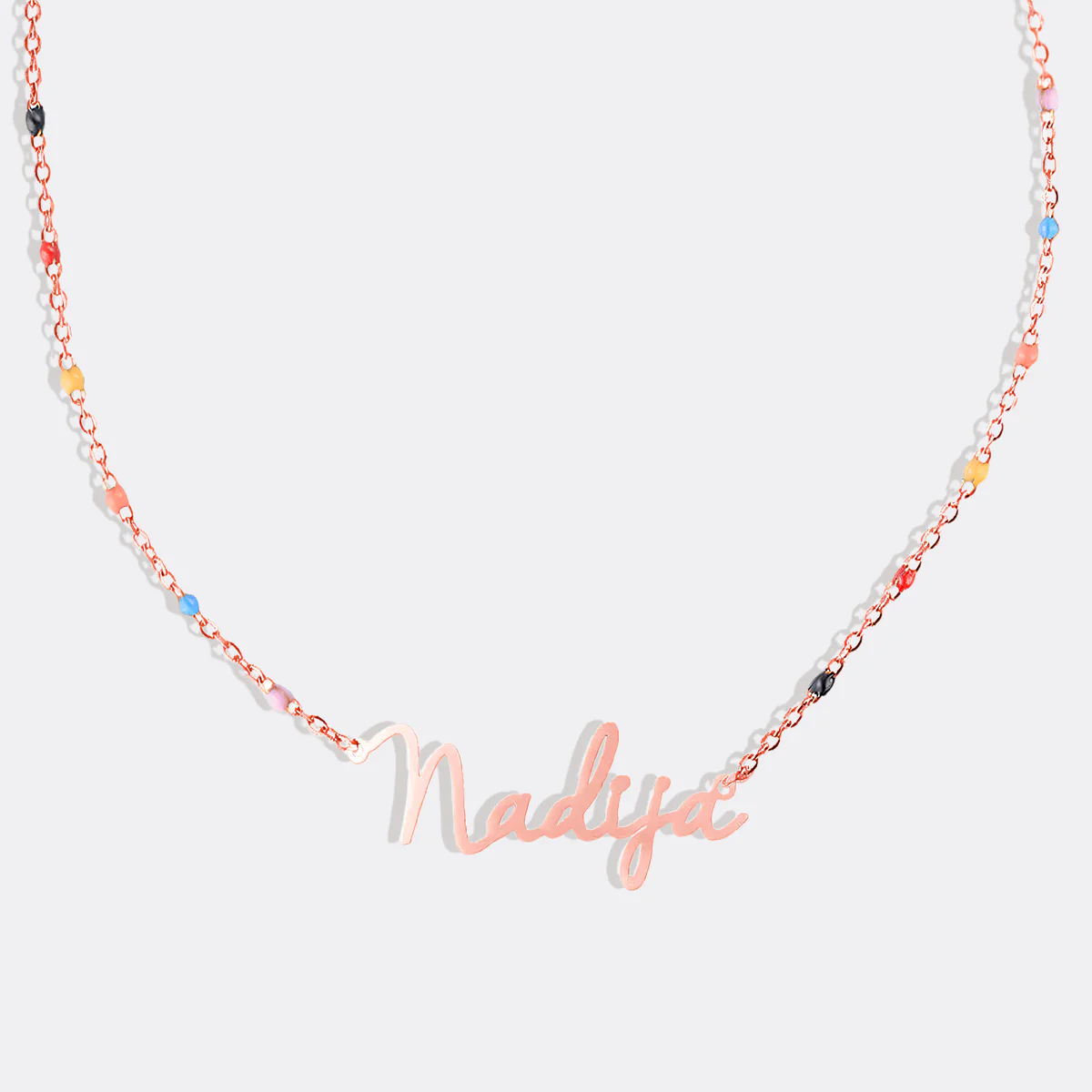 Colorful Beaded Fairy Name Necklace - Image 15