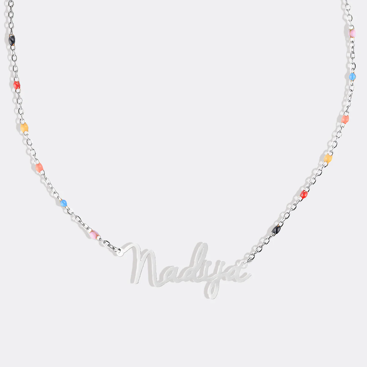 Colorful Beaded Fairy Name Necklace - Image 16