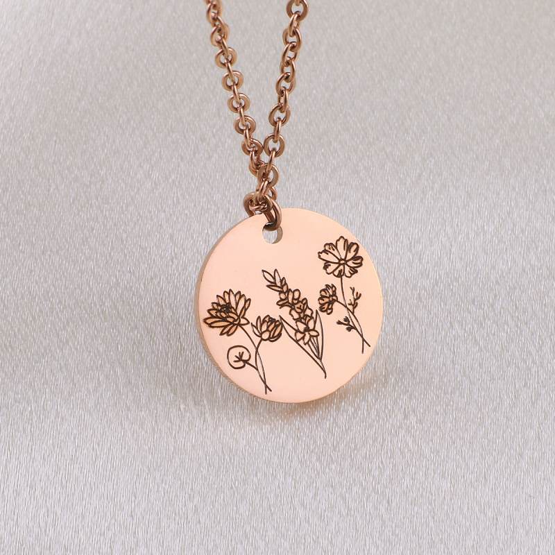 Birth Flower Bouquet Necklace - Image 10