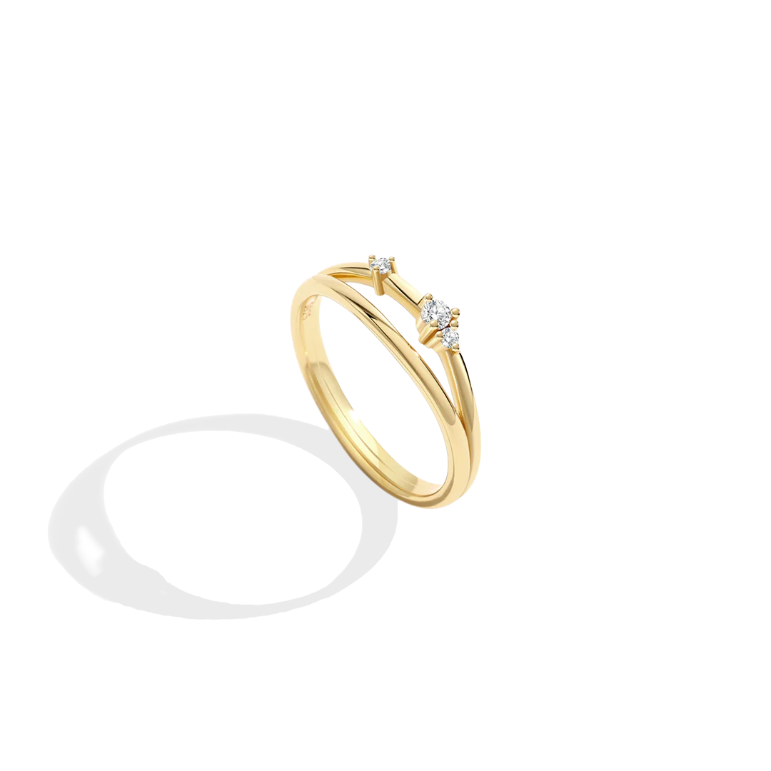 Crescent Moon Diamond Ring - Image 2