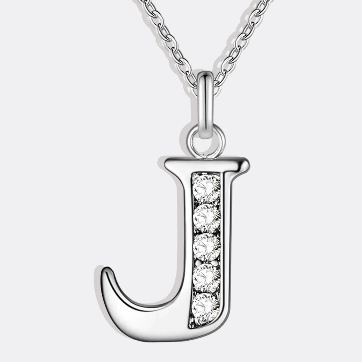 Crystal Accent Letter Satellite Necklace - Image 111