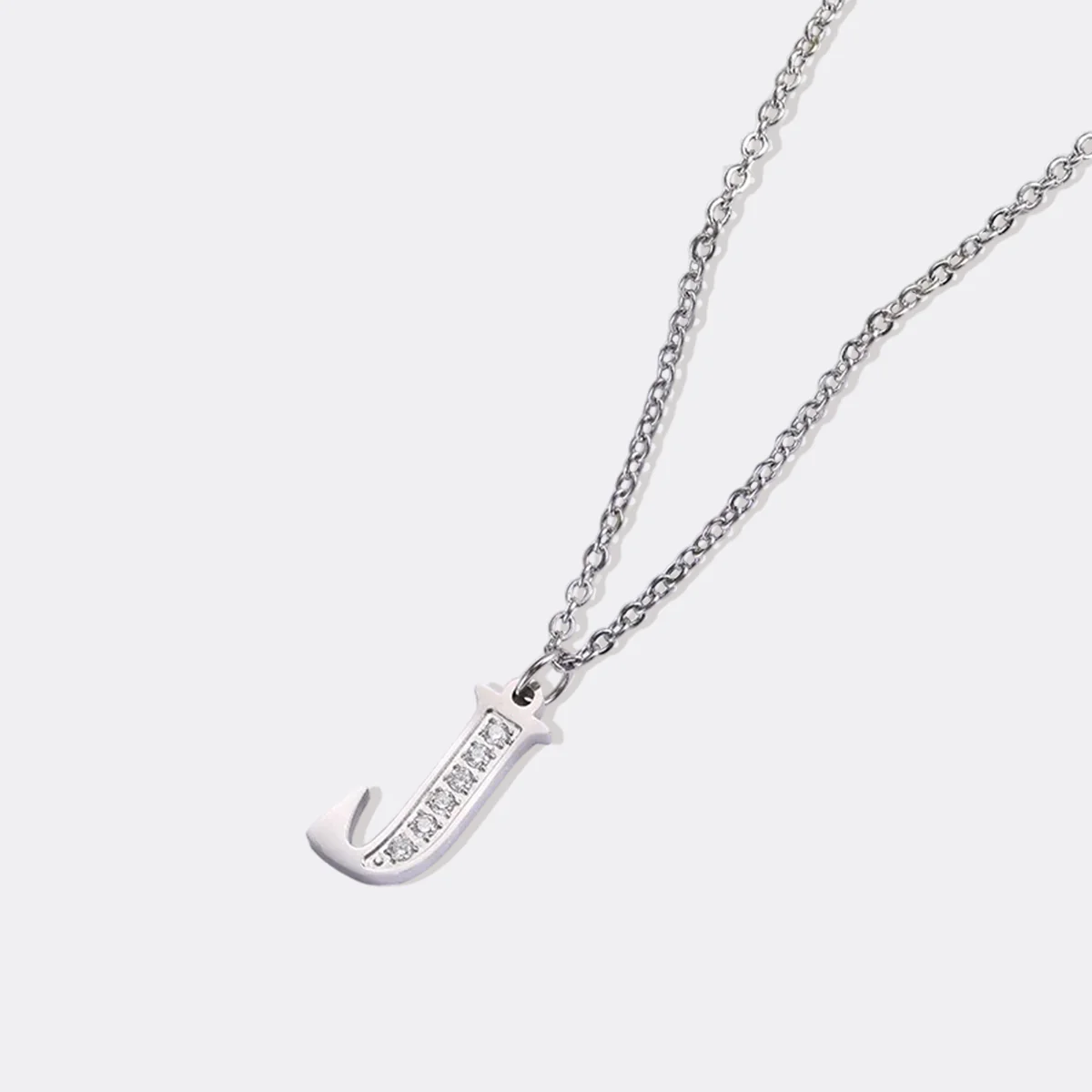 Crystal Accent Letter Satellite Necklace - Image 112