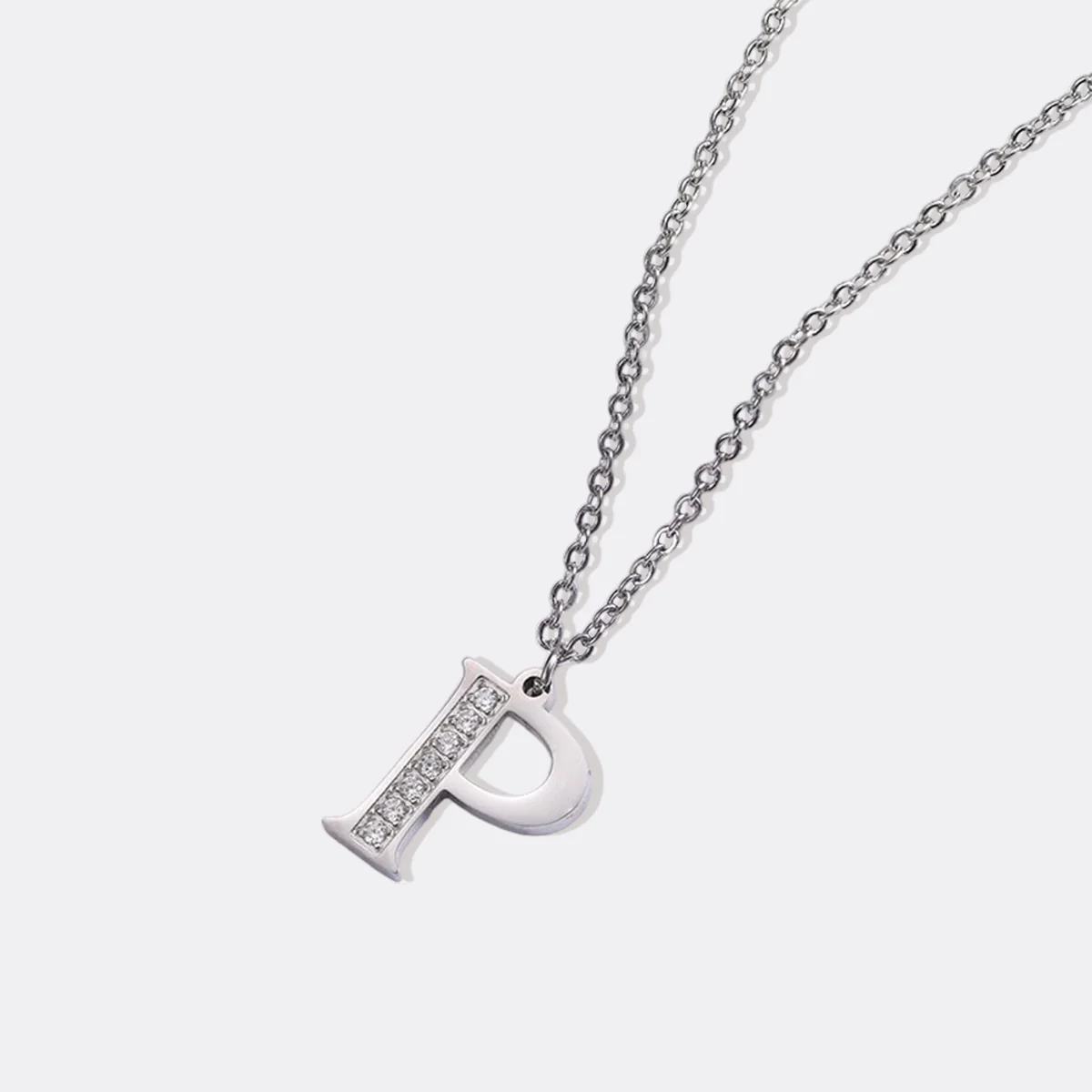 Crystal Accent Letter Satellite Necklace - Image 124