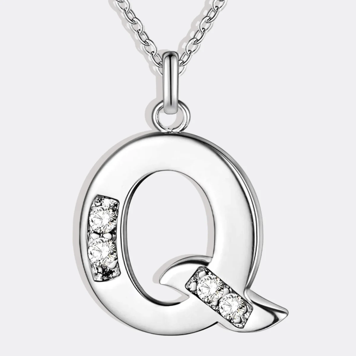 Crystal Accent Letter Satellite Necklace - Image 125