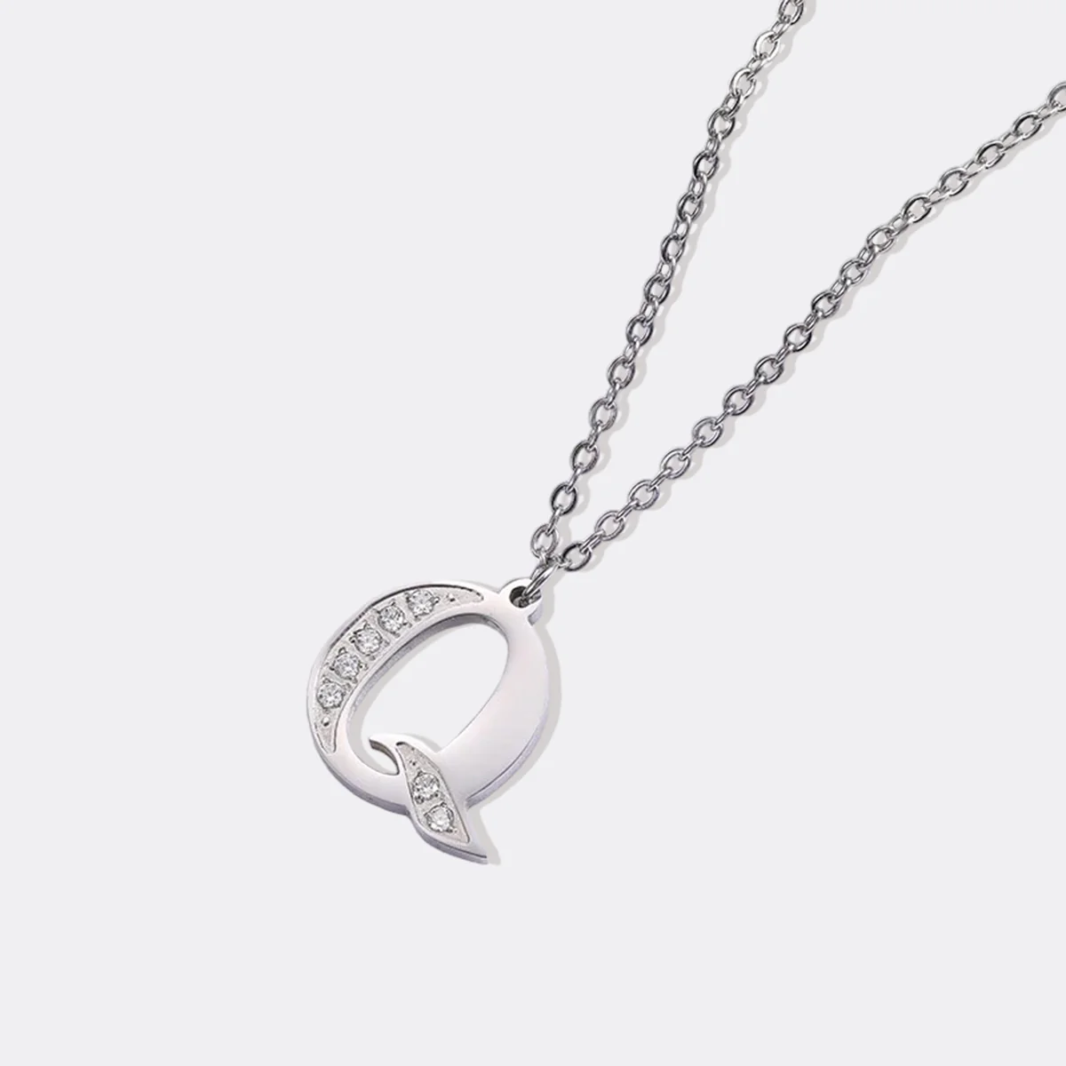 Crystal Accent Letter Satellite Necklace - Image 126
