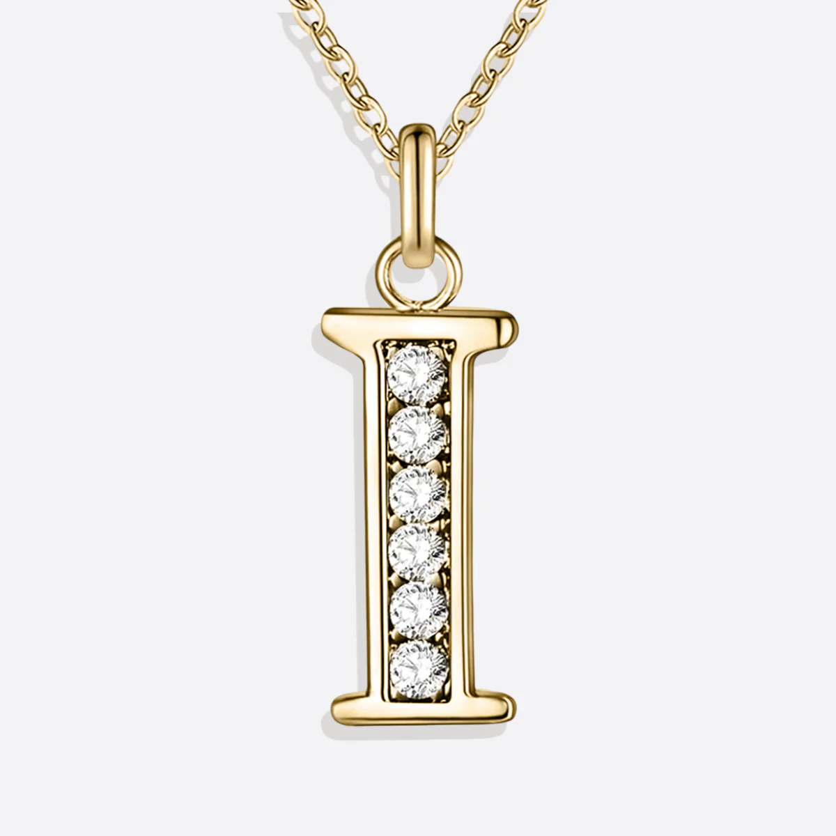 Crystal Accent Letter Satellite Necklace - Image 161