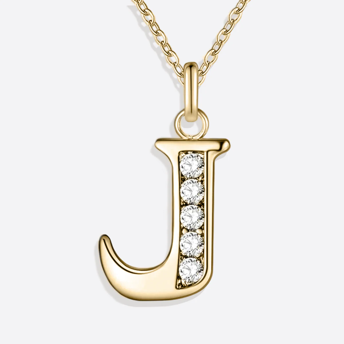 Crystal Accent Letter Satellite Necklace - Image 163