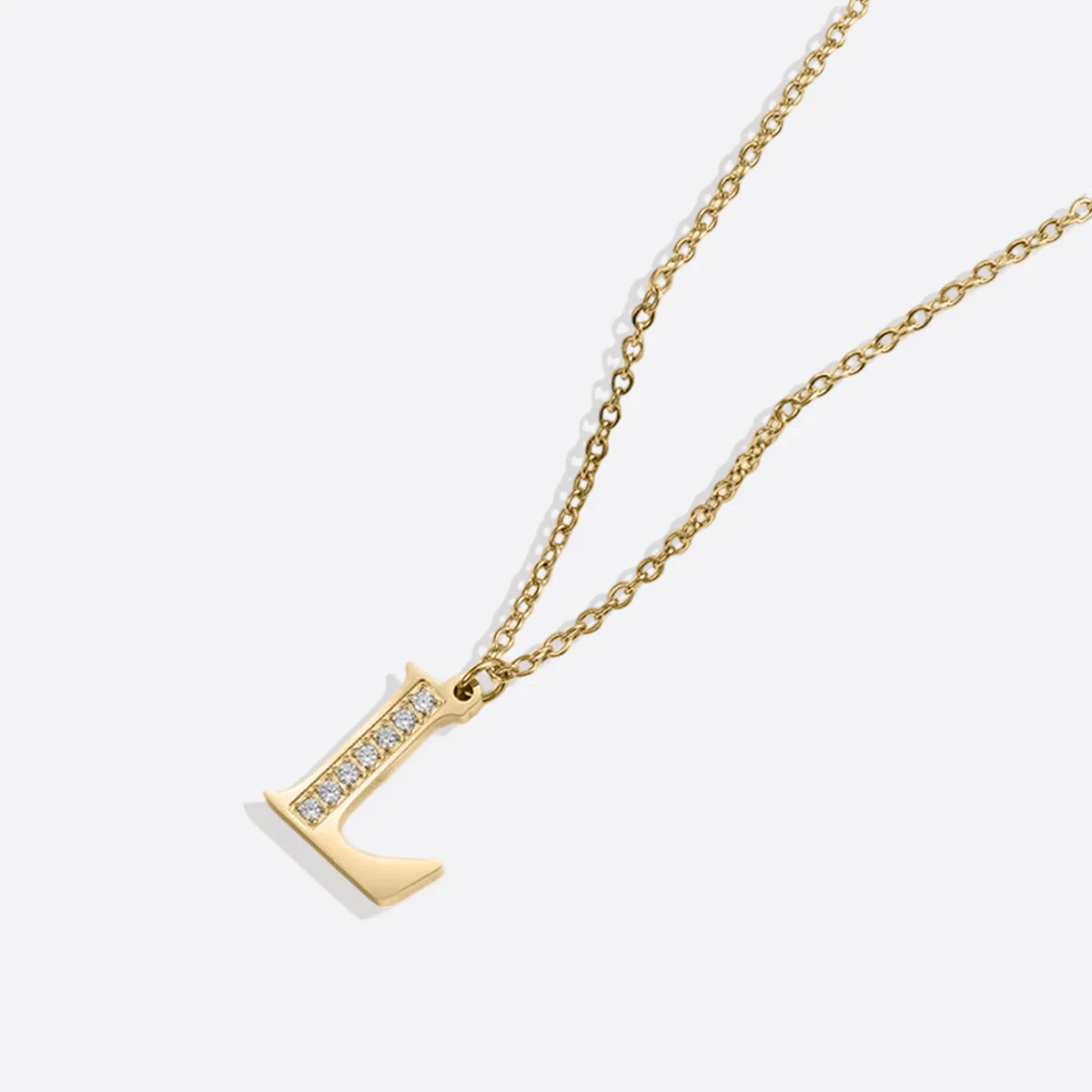 Crystal Accent Letter Satellite Necklace - Image 168