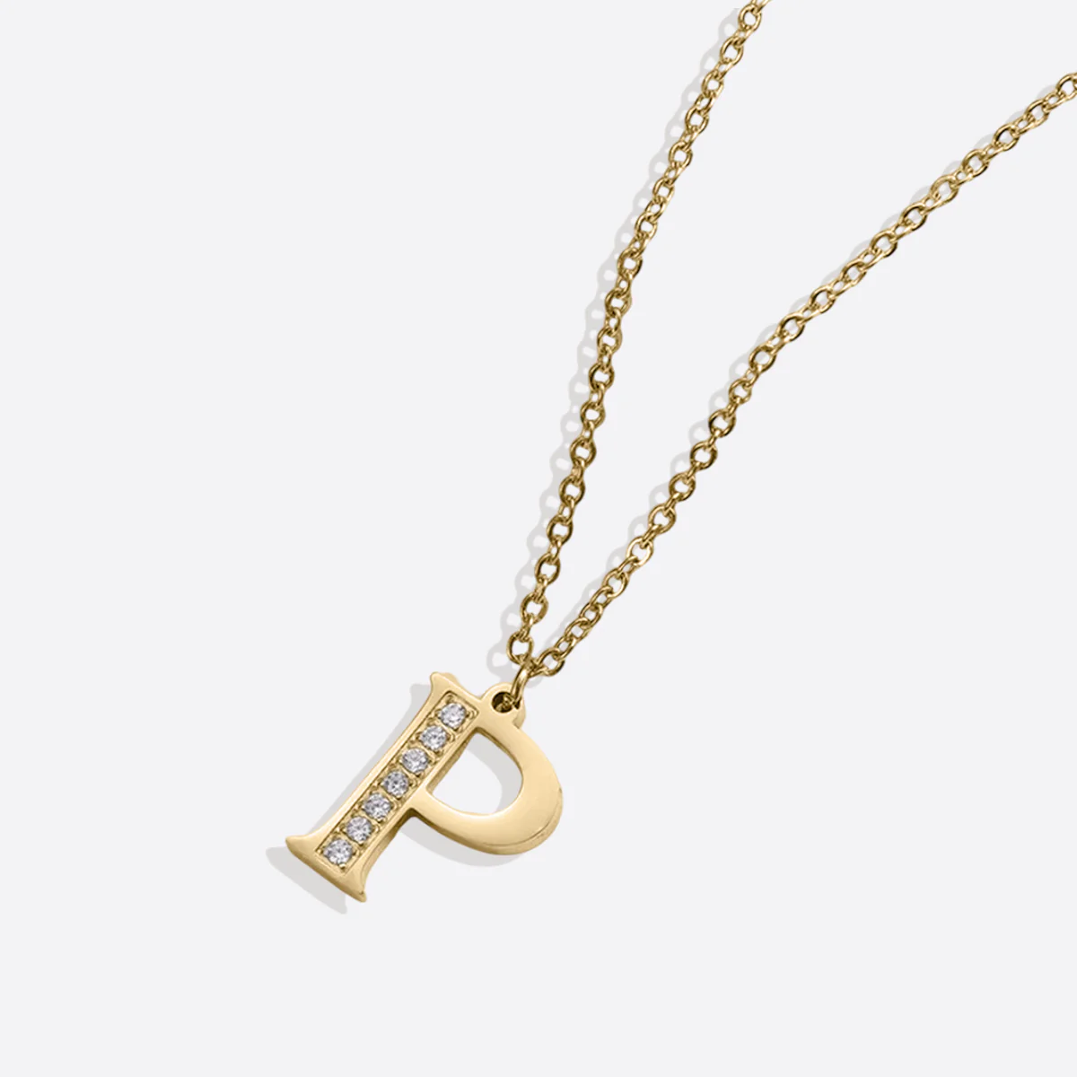 Crystal Accent Letter Satellite Necklace - Image 176