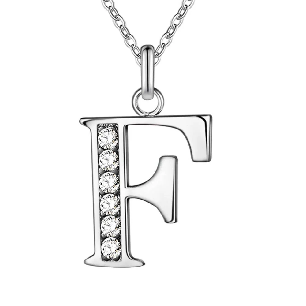 Crystal Accent Letter Satellite Necklace - Image 19