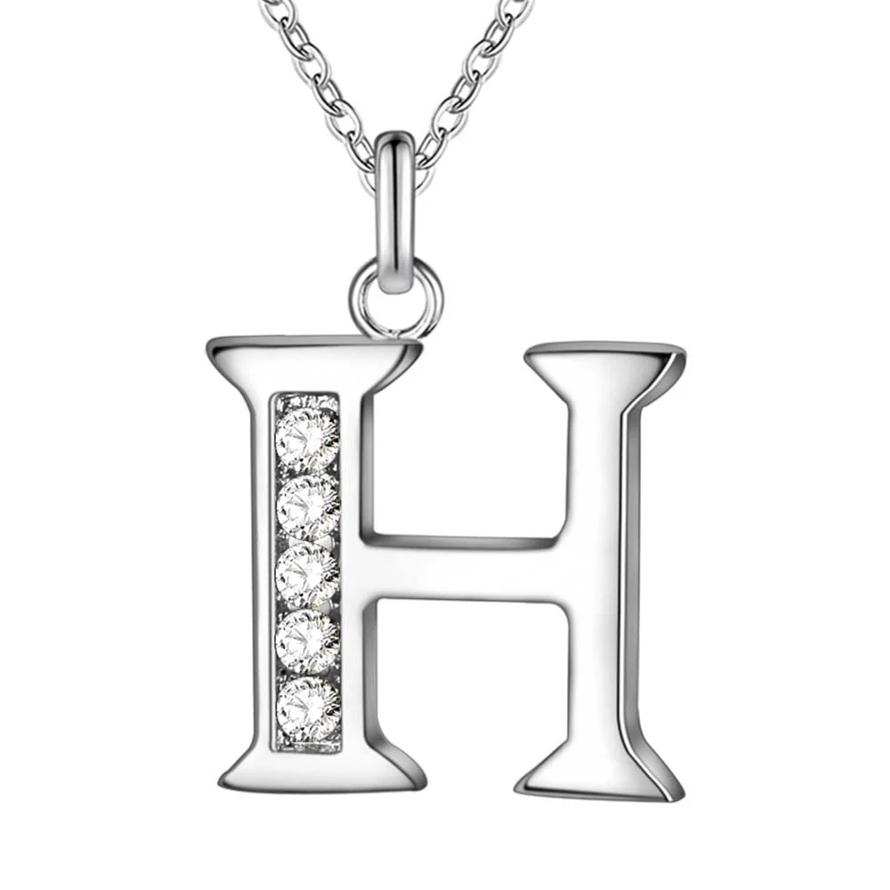 Crystal Accent Letter Satellite Necklace - Image 23